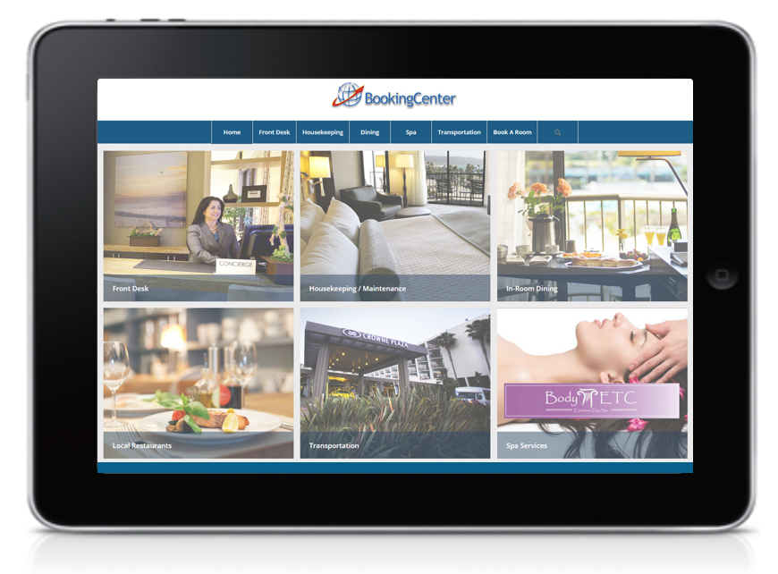 Mobile Concierge Website Tablet