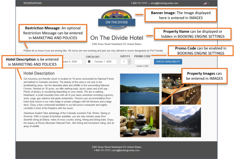 Collection of Images and Marketing Messages